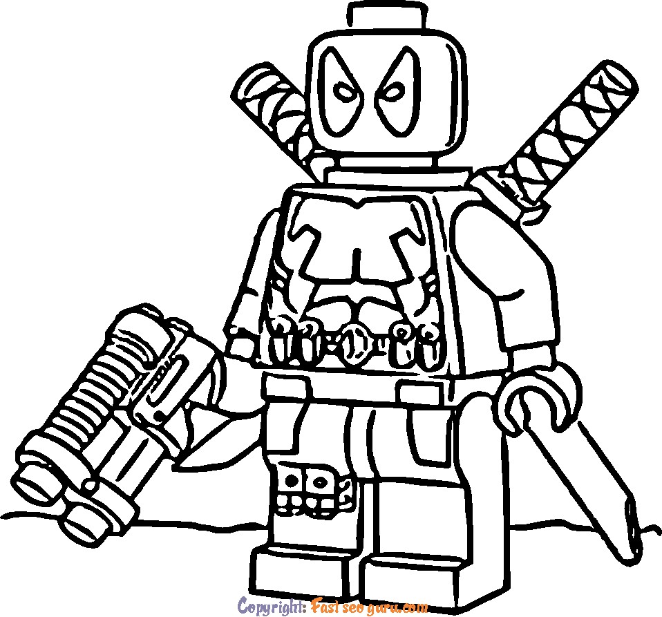 lego deadpool coloring pages to print